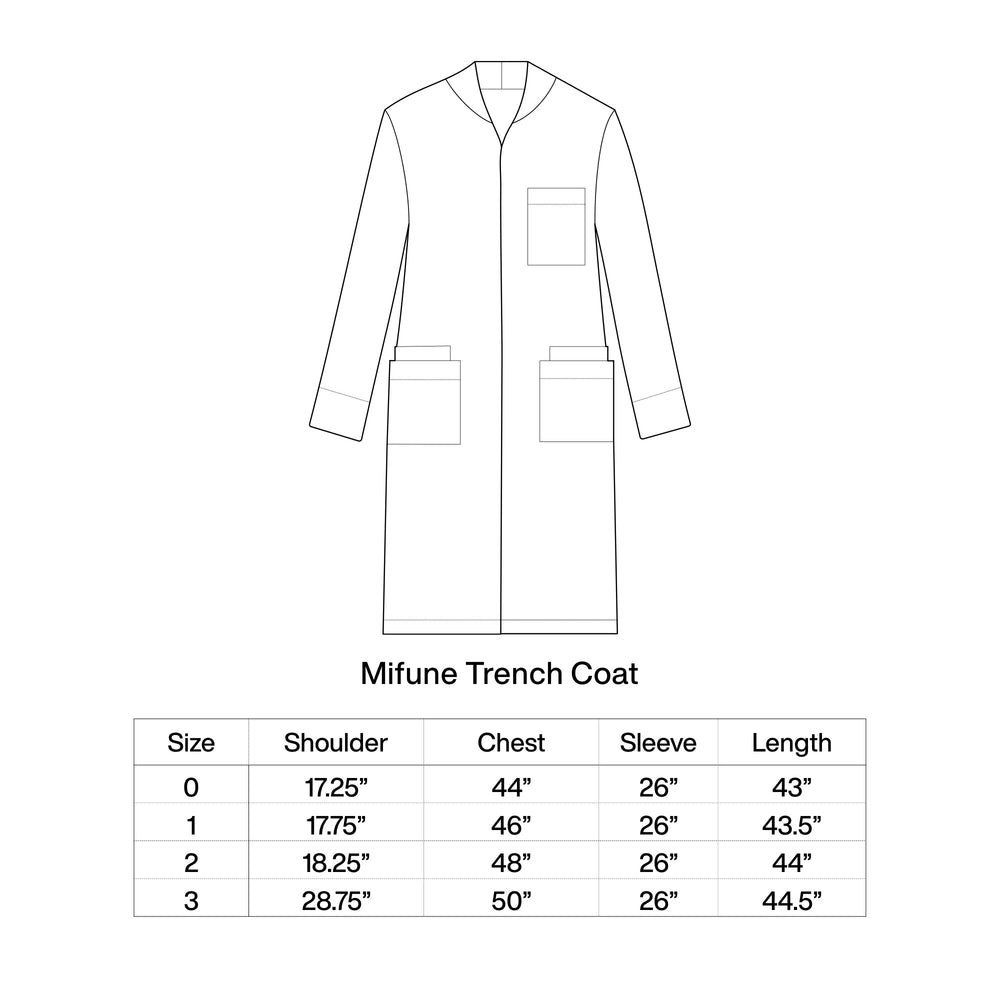 
            
                Load image into Gallery viewer, DARK INDIGO MIFUNE TRENCH WITH LIGHT INDIGO POCKETS - Philip Huang
            
        