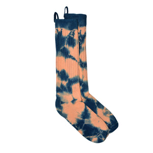 NATURAL HAND TIE-DYE PRADU INDIGO MONA SLOUCH SOCKS