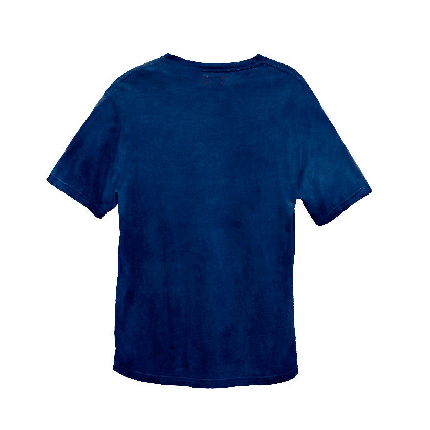 DARK INDIGO RIBBED CREW NECK T-SHIRT