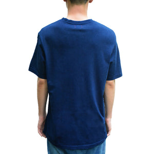 DARK INDIGO RIBBED CREW NECK T-SHIRT