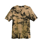 MOONLESS RUST TIE-DYE RIBBED CREW NECK T-SHIRT