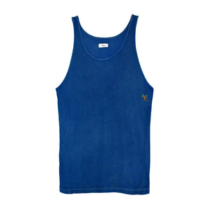 INDIGO FREDDIE RIBBED BAMBOO TANK TOP - Philip Huang