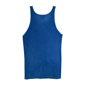 INDIGO FREDDIE RIBBED BAMBOO TANK TOP - Philip Huang