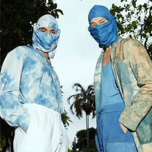 
            
                Load image into Gallery viewer, TIE-DYED INDIGO BALACLAVA - Philip Huang
            
        
