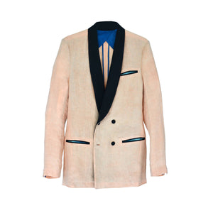 DUNE DOVE LINEN TUXEDO JACKET