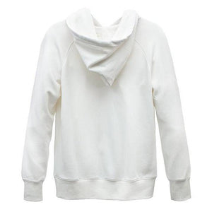 WHITE BAMBOO FLEECE HOODIE