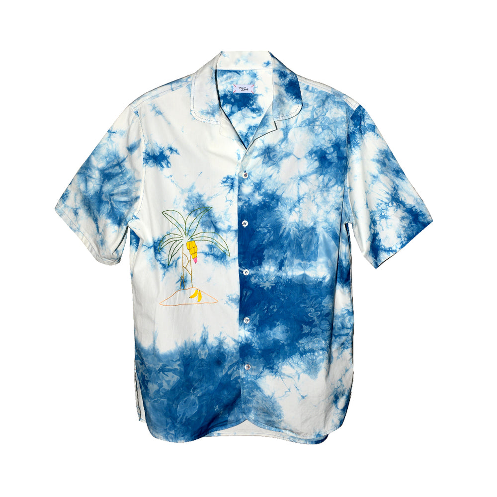 INDIGO TIE-DYE BANANA ISLAND DON SHIRT