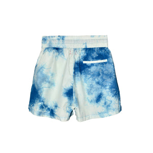 INDIGO TIE-DYE CAL SHORTS