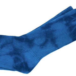 NATURAL CAMOUFLAGE HAND TIE-DYED INDIGO SOCKS - Philip Huang