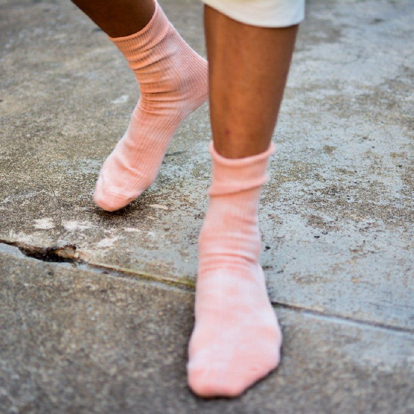 NATURAL HAND-DYED DUNE SOCKS