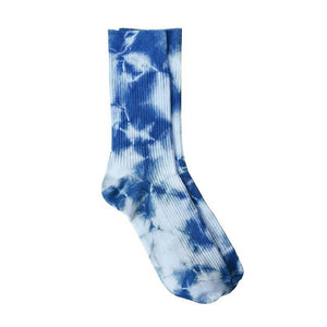 NATURAL HAND TIE-DYED INDIGO SOCKS