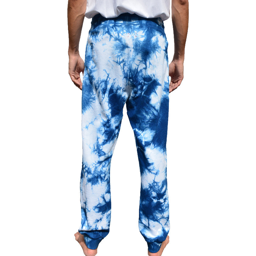 TIE-DYE INDIGO ORGANIC FRENCH TERRY SWEATPANTS