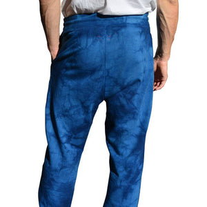 CAMOUFLAGE INDIGO ORGANIC FRENCH TERRY SWEATPANTS - Philip Huang
