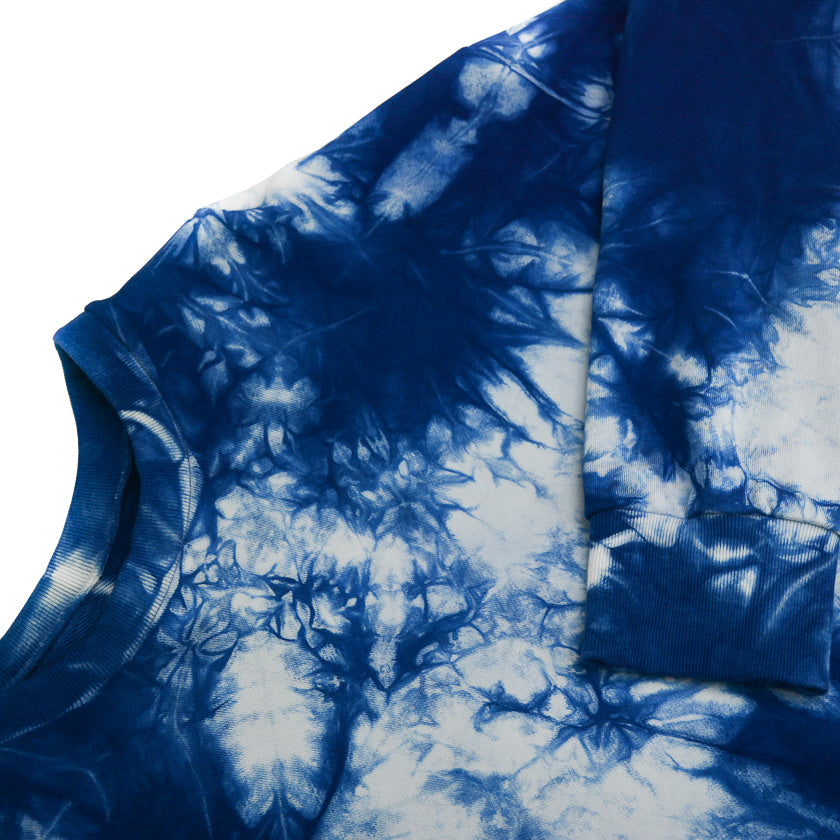 TIE-DYED INDIGO FRENCH TERRY SWEATSHIRT