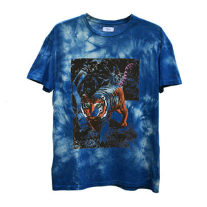 
            
                Load image into Gallery viewer, Lucky Tiger Camo Indigo Crew Neck T-shirt - Philip Huang
            
        