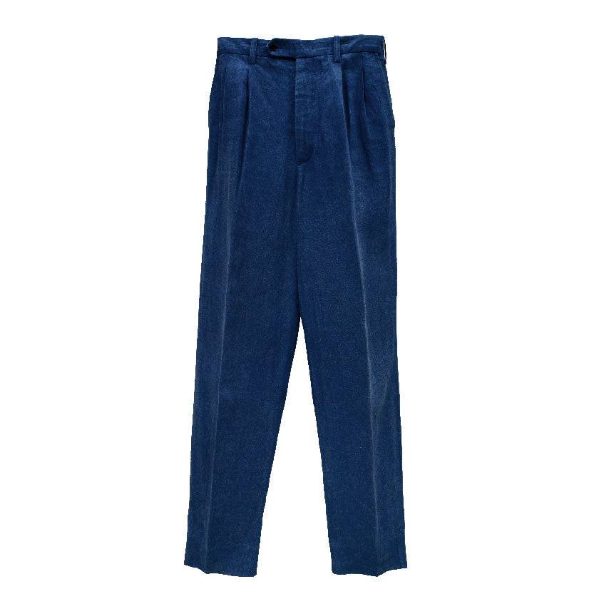 DARK INDIGO DOVE LINEN TROUSERS