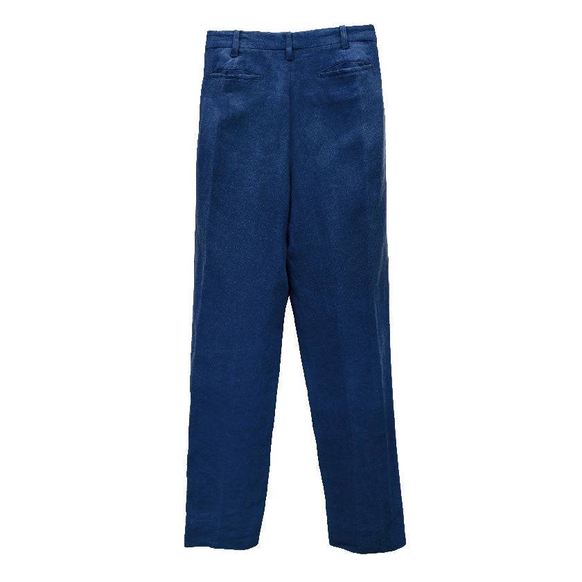 DARK INDIGO DOVE LINEN TROUSERS