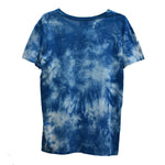 CAMO INDIGO TIE-DYED WIDE CREW NECK T-SHIRT