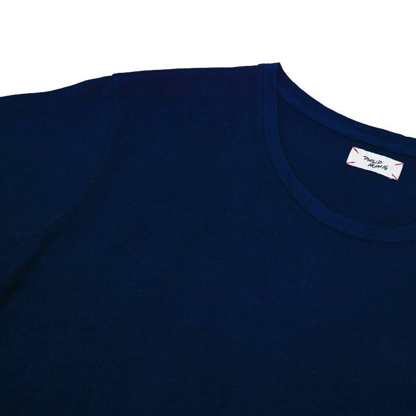 DARK INDIGO WIDE CREW NECK T-SHIRT