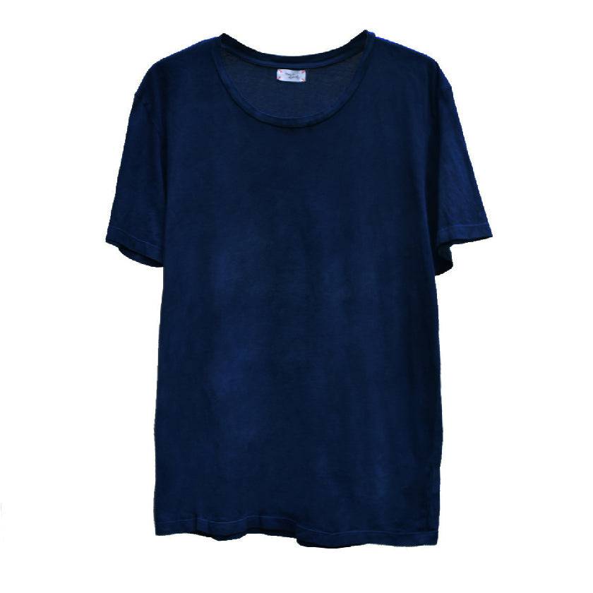 DARK INDIGO WIDE CREW NECK T-SHIRT