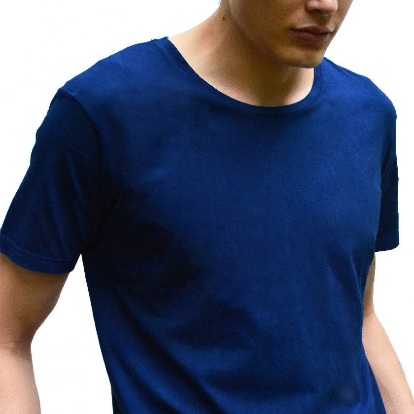 DARK INDIGO WIDE CREW NECK T-SHIRT