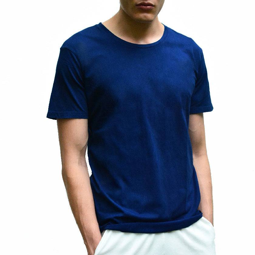 DARK INDIGO WIDE CREW NECK T-SHIRT