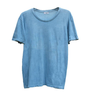 SKY INDIGO WIDE CREW NECK T-SHIRT