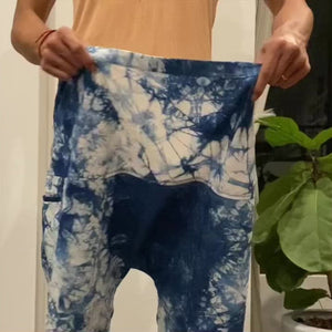 INDIGO TIE-DYE FISHERMAN TROUSERS