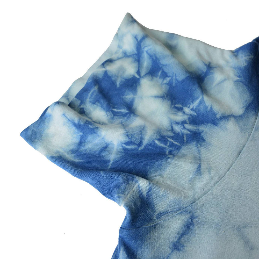 INDIGO TIE-DYE LONG SLEEVE TURTLENECK