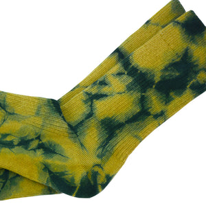 Natural Hand Tie-dyed Mango Indigo Socks - Philip Huang