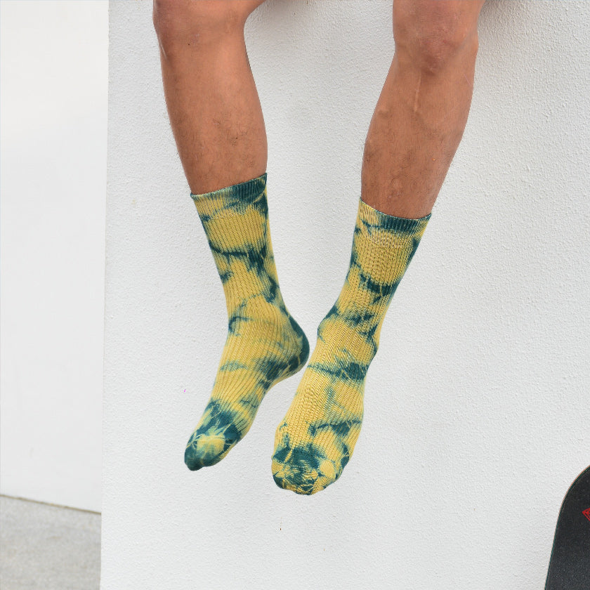 NATURAL HAND TIE-DYED SOCKS (PACK OF 5)