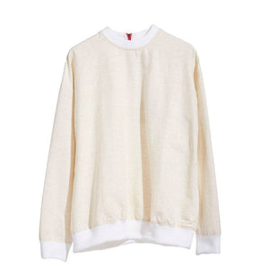 RAW WHITE ISAN WOVEN SWEATSHIRT