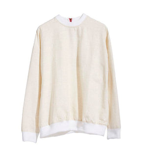
            
                Load image into Gallery viewer, RAW WHITE ISAN WOVEN SWEATSHIRT - Philip Huang
            
        